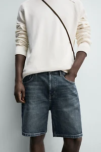 REGULAR FIT DENIM SHORTS