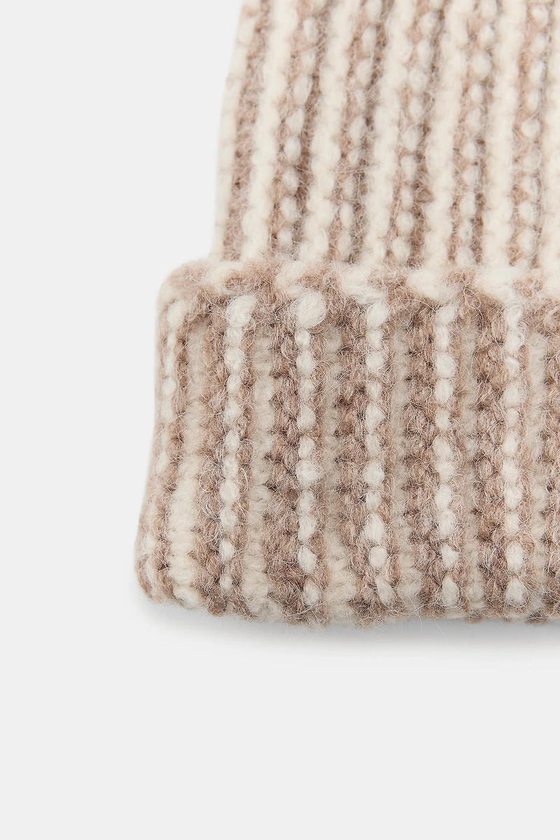 COMBINATION KNIT BEANIE