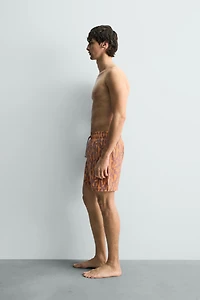ABSTRACT PRINT LONG SWIMSUIT