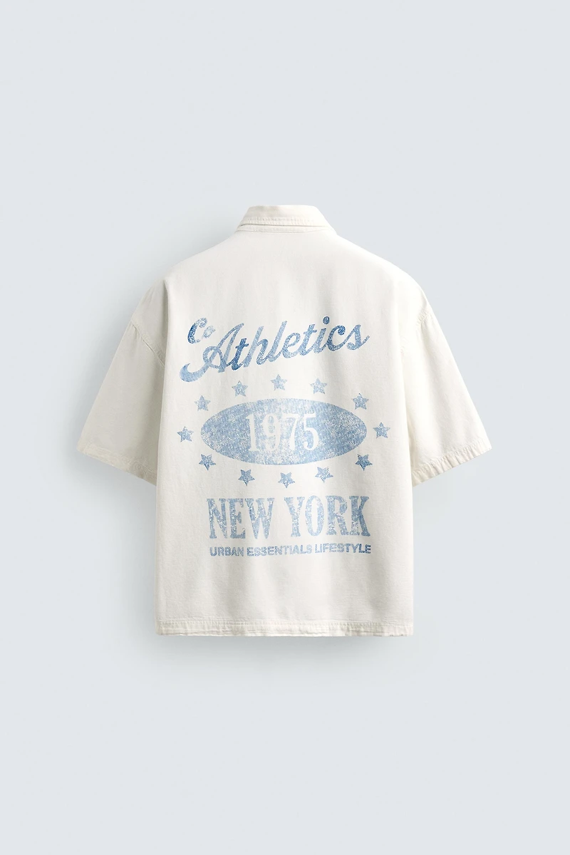 WASHED PRINT RELAXED FIT SHIRT