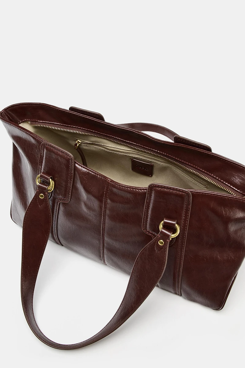 METAL DETAIL SHOULDER BAG
