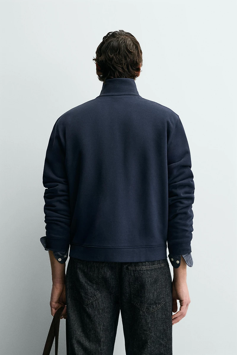 BASIC ZIP-UP SWEATSHIRT