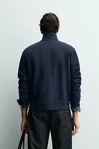 BASIC ZIP-UP SWEATSHIRT