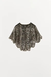 EMBROIDERED SEQUIN CAPE