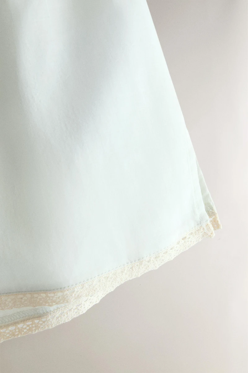 SHORT COTON DENTELLE