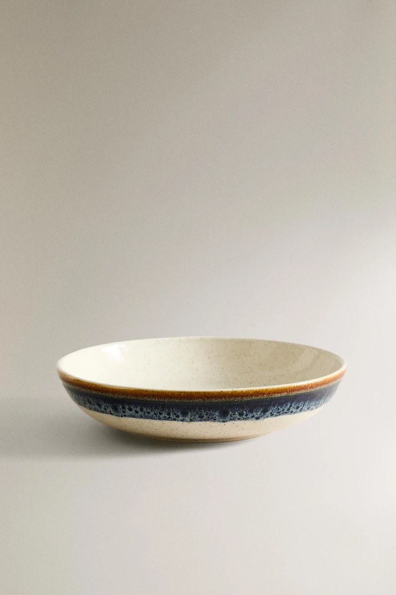 ASSIETTE CREUSE GRÈS