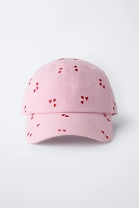 FLOCKED HEARTS CAP