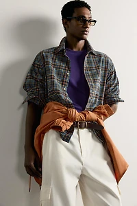 RELAXED FIT PLAID SHIRT