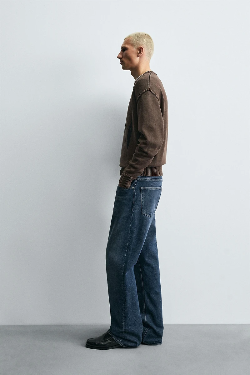 WASHED PRINTED SWEATER