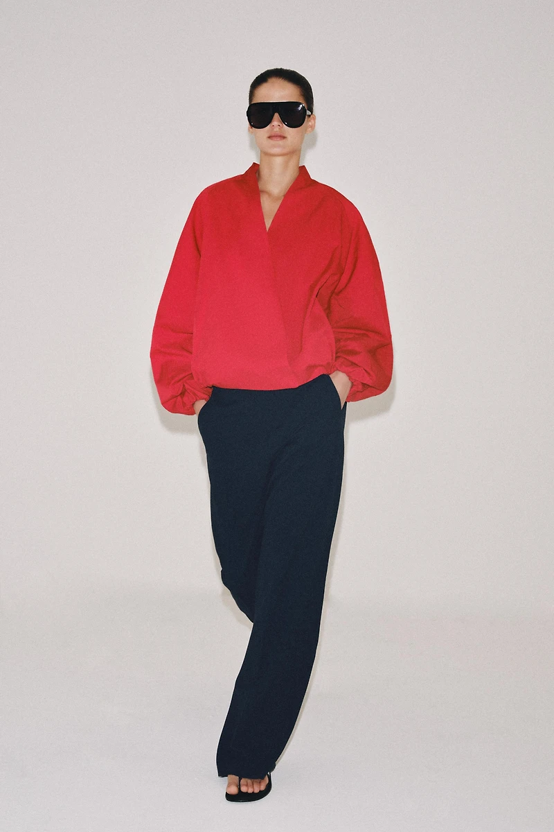 PANTALON TAILLE HAUTE À RAYURES ZW COLLECTION