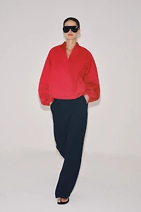 PANTALON TAILLE HAUTE À RAYURES ZW COLLECTION