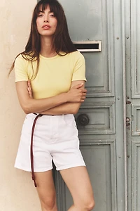 CROPPED STRETCH T-SHIRT