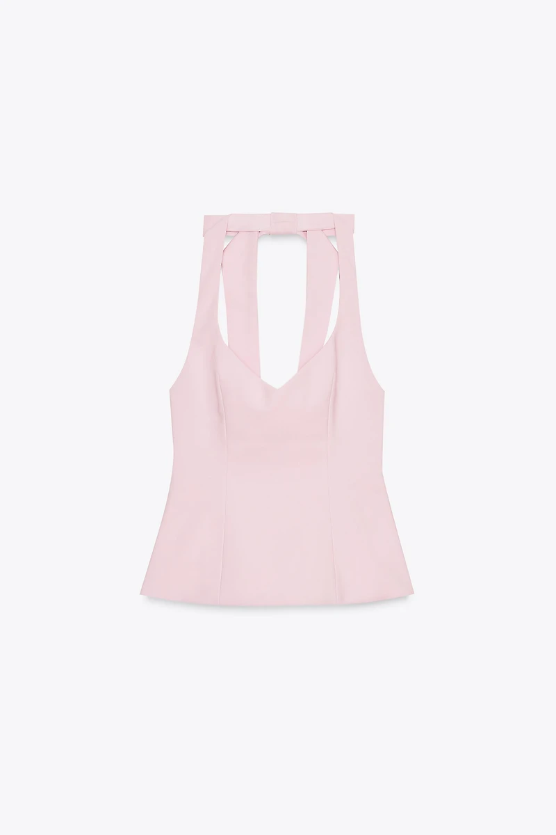 HALTER BACK BOW TOP