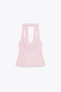 HALTER BACK BOW TOP