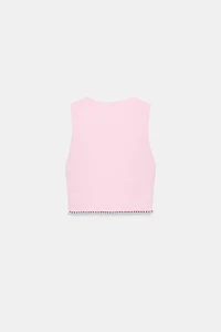 BEADED KNIT CROP TOP