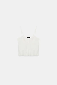 EMBROIDERED STRAP TOP