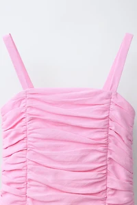 ROBE DRAPÉE EN LIN