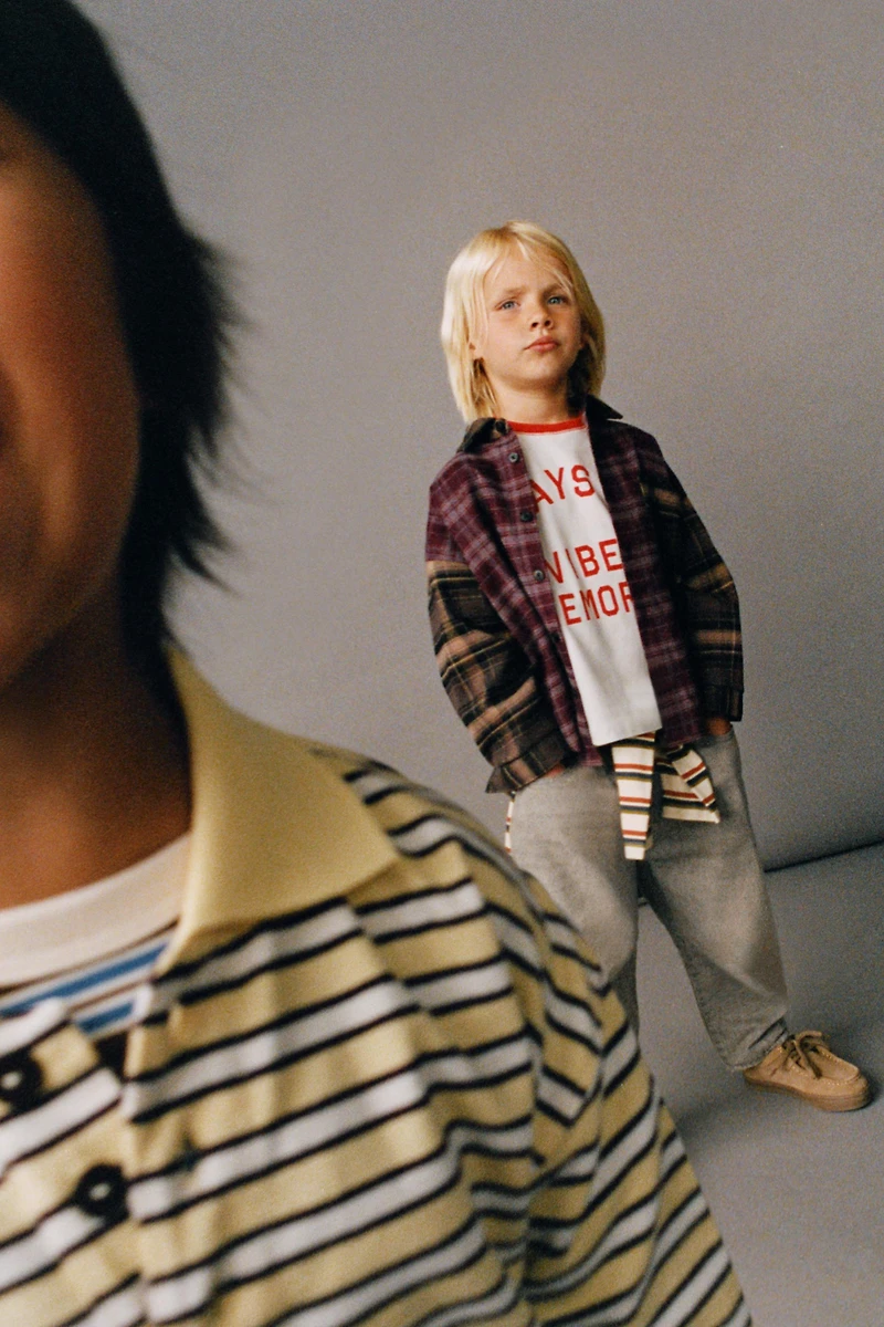STRIPED POLO SWEATSHIRT