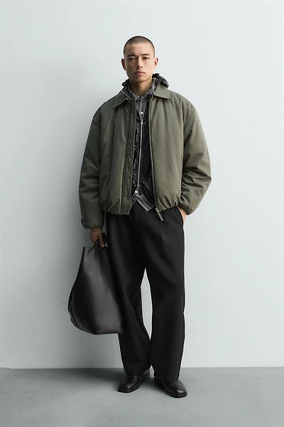 BOXY FIT TEXTURED JACKET