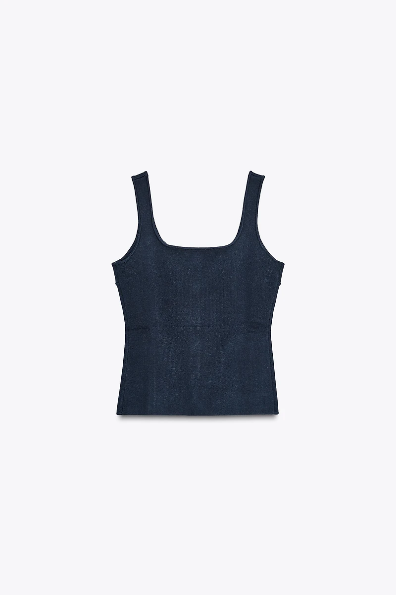 PLAIN KNIT CORSET TOP