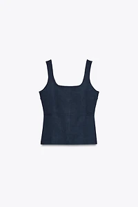 PLAIN KNIT CORSET TOP