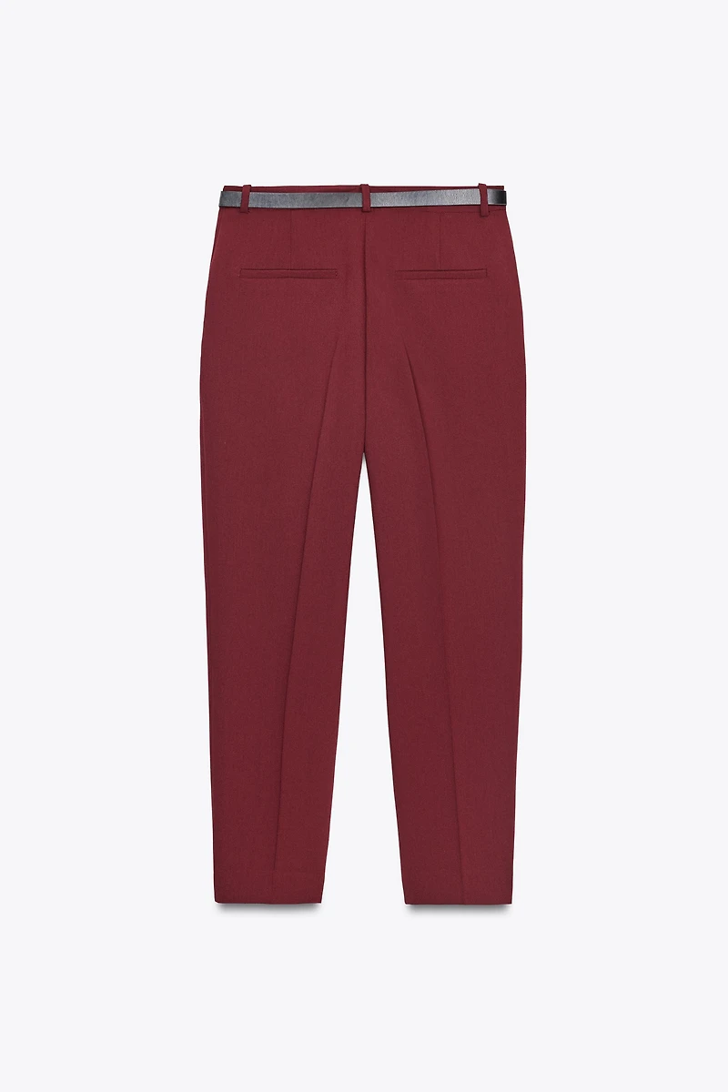 HIGH-WAISTED STRAIGHT LEG PANTS