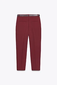 HIGH-WAISTED STRAIGHT LEG PANTS