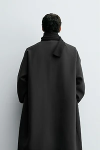 OVERSIZED WOOL BLEND TRENCH COAT