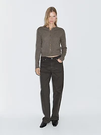 100% wool cardigan with gold buttons