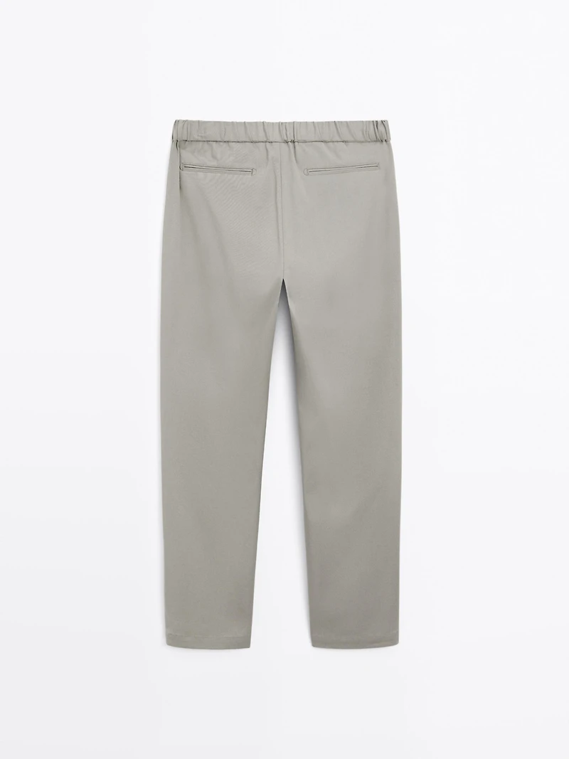 Cotton blend semi joggers