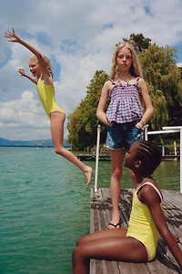 6-14 ANS/ MAILLOT DE BAIN DÉTAIL LISERÉS