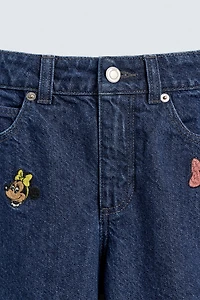 EMBROIDERED WIDE-LEG JEANS HARRY LAMBERT FOR ZARA X DISNEY