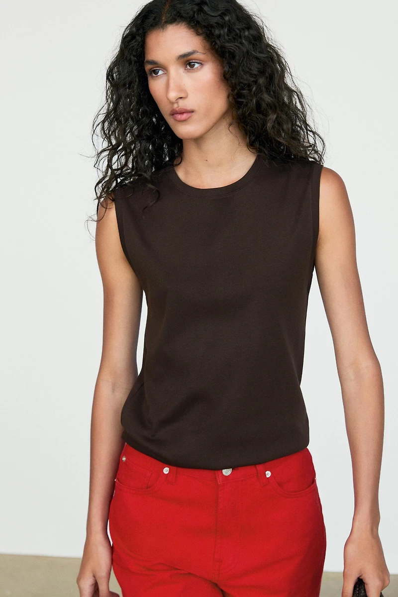 100% cotton sleeveless top
