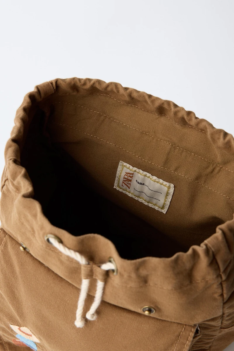 EMBROIDERED BACKPACK