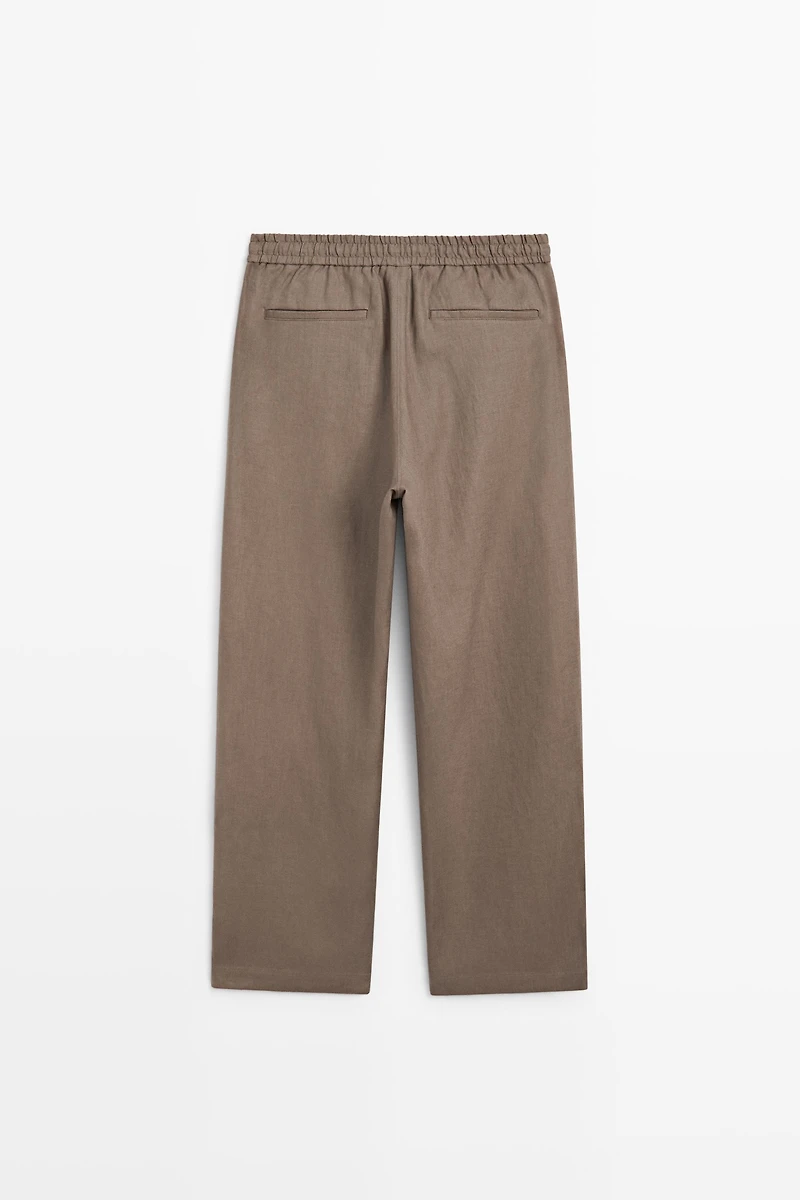100% linen relaxed fit pants