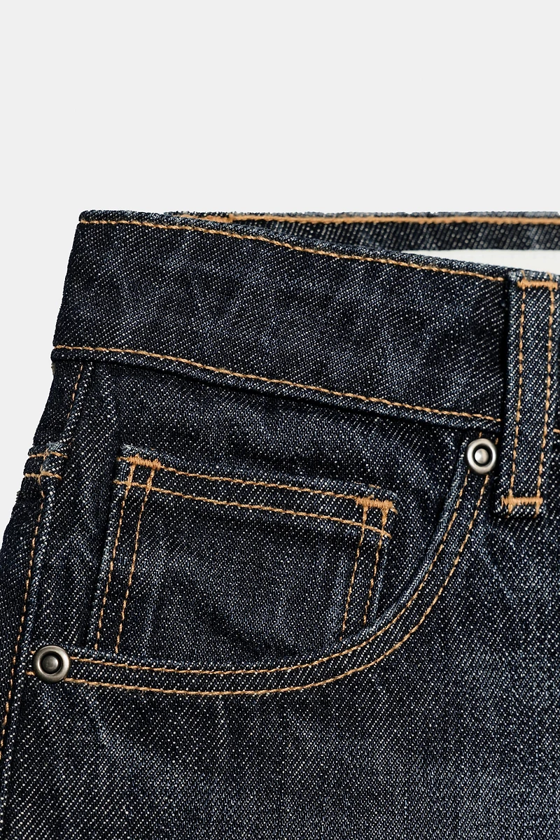 TRF MID-RISE DENIM MINI SHORTS