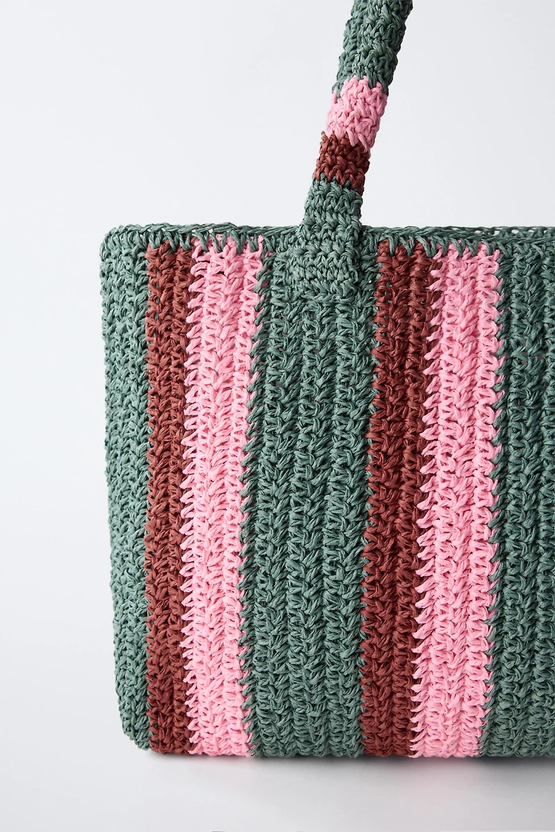 STRIPED TOTE BAG