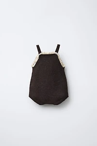 BODY EN MAILLE AVEC DENTELLE ET LAINE