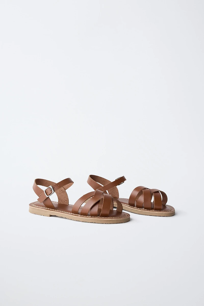 LEATHER STRAP SANDALS
