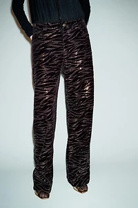 VELVET SEQUIN PANTS