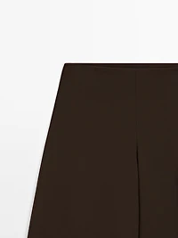 High-waist wide-leg trousers