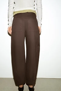 HERRINGBONE BARREL PANTS