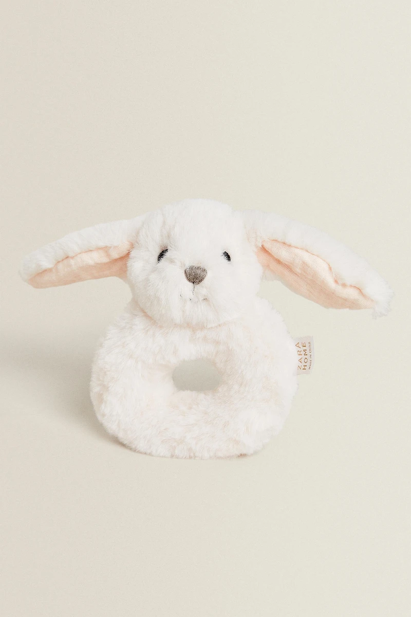 RABBIT BABY RATTLE PLUSH TOY