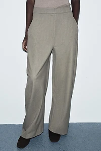 ZW COLLECTION HERRINGBONE BALLOON PANTS