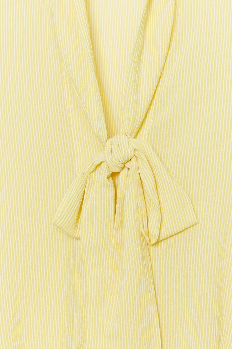ZW COLLECTION STRIPED BOW SHIRT