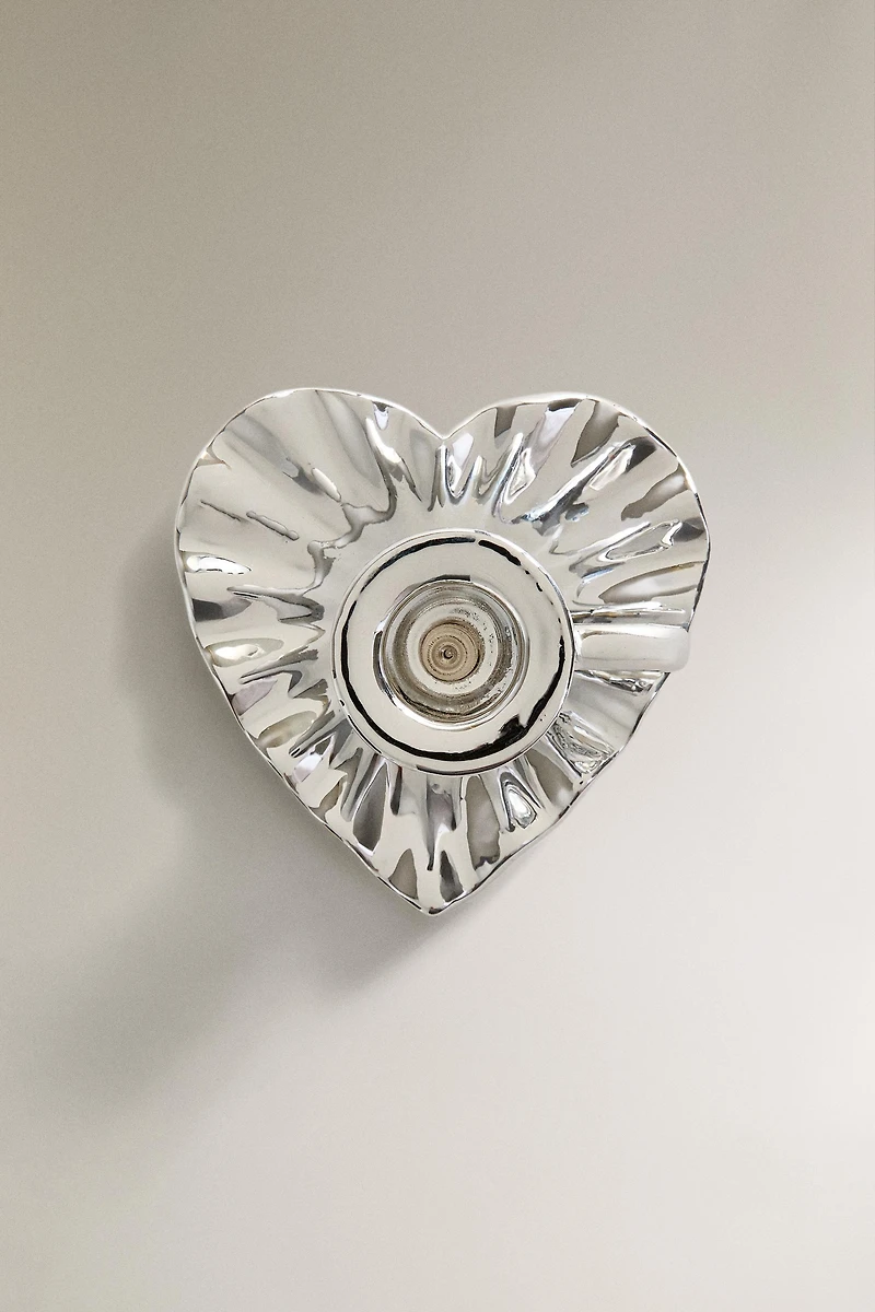 CHRISTMAS HEART PORCELAIN CANDLE STICK