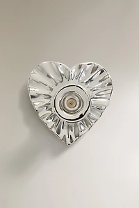 CHRISTMAS HEART PORCELAIN CANDLE STICK