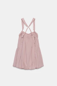 GAUZE STRAPPY MINI DRESS
