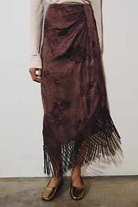 JUPE PARÉO BRODERIES FRANGES