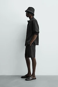 100% LINEN RELAXED FIT SHORTS